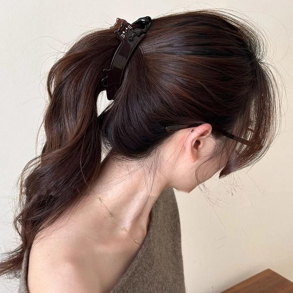 Pet Animal Banana Clip Cartoon Vertical Clip Personalized Acetate Cat Hair Clip Girl