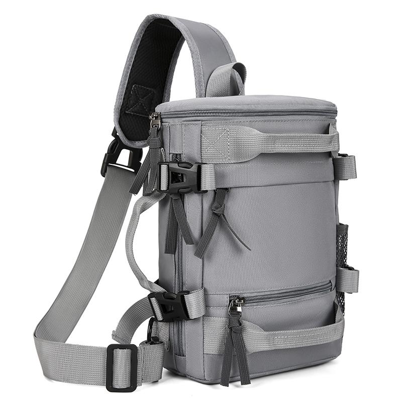 

Чоловіча сумка через плече. Модна нагрудна сумка великої місткості. Молодіжна машинна здатність. Робота. Сумка на плечі. Персоналізований маленький рюкзак. сірий колір