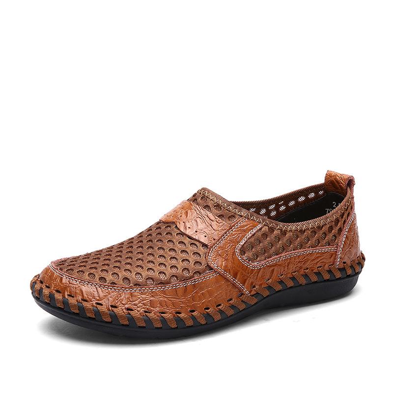 Men Summer Casual Hollow Out Mesh Shoes Breathable Outdoor Rubber Sole Sneakers Lightweight Footwear