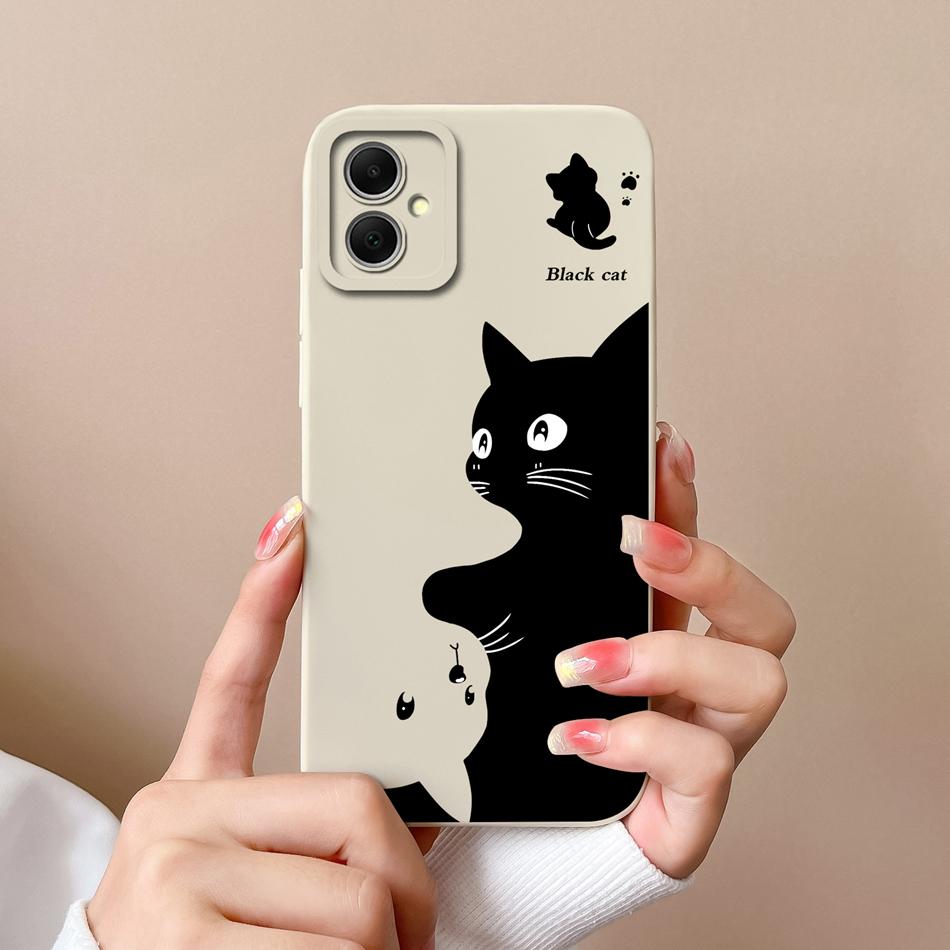 For Samsung Galaxy A05 A05S Case Cute Design Full Protection Funda For Samsung A 05 Soft Liquid Silicone Phone Back Cover Coque