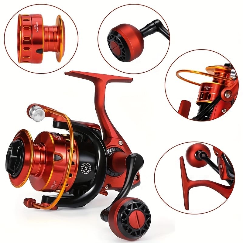 Metal Wire Cup Spinning Wheel CNC Rocker Arm Salamander Bearing Freshwater Seawater Fishing Wheel Ultra-long-distance Casting Spherical Micro-objects