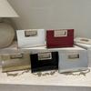 Metallic PU Leather Crossbody Bags Elegant Chain Shoulder Bag Gift Women Evening Clutch Bag  Daily