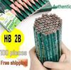 100-Piece Green Barrel HB & 2B Drawing/Writing Pencils with Free Shipping