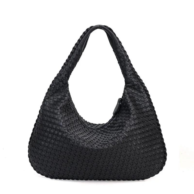 

Evening Bags Woven Pu Leather Messenger Fashion Luxury Designer Handbag High Quality Shoulder Tote For Women Christmas Gift