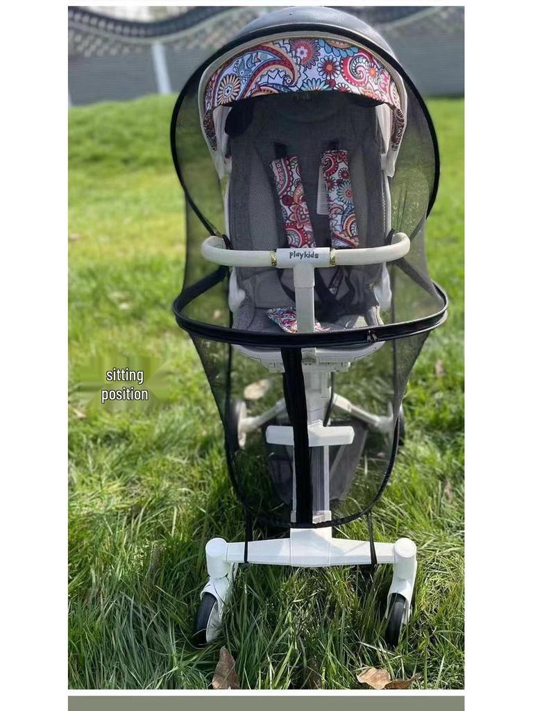 Rundes T6 Universelles Kinderwagen-Moskitonetz & Sonnenschutz mit Kühlmatte Zubehör