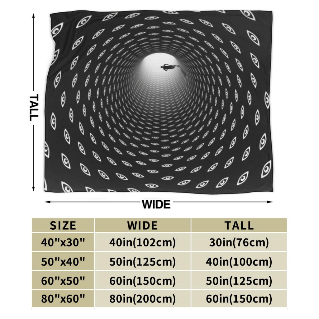 Whirlpool Dizziness Pattern Plush Blanket Girls Boys  Flannel Bedding Throws For Bedroom Warm Soft Custom DIY Quality Gift Idea