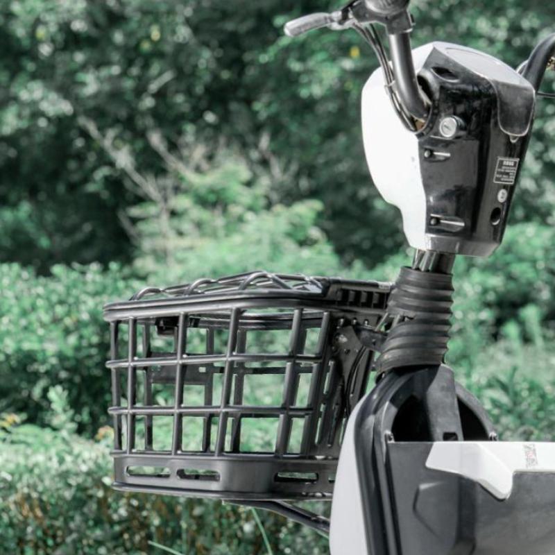 1 Set Große Kapazität Anti-Extrusion Fahrrad-Frontkorb Schwarz PC Abnehmbarer Fahrradkorb Mit Deckel Für Elektrofahrrad