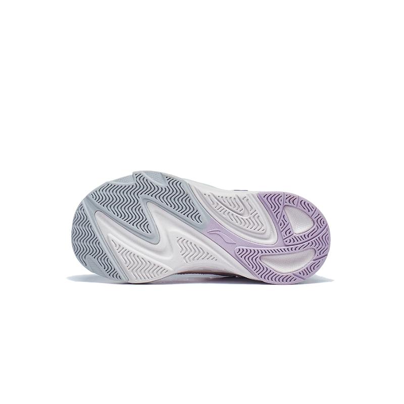 Li Ning Cloud River Shock Absorption Rebound Comfortable Kids Running Shoes Kids Running Shoes White Pink YKNT082-4
