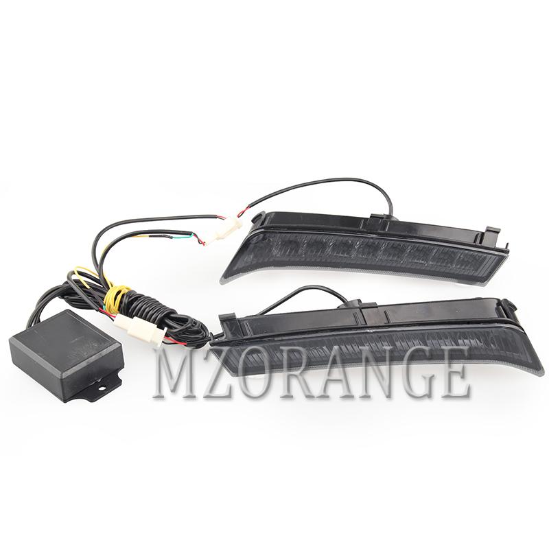 Daytime Running Light For Subaru Forester 2013 2014 2015 2016 2017 2018 DRL Car Accessories Fog Lamp Foglights Turn Signal Lamps