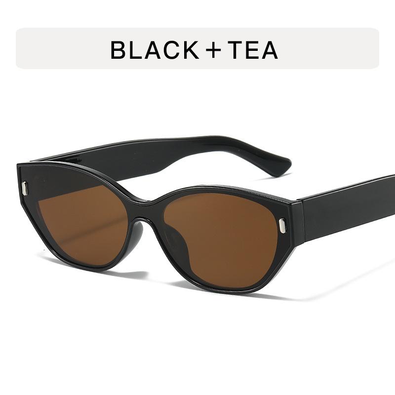 Korean Style Sun Glasses for Men Cat Eye Shape UV Protection Sunglasses Women Rivets Decoration Sunglasses Women