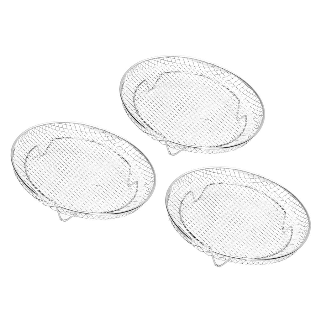 Fryer Accessories 3 Layer Fryer Rack 304 Stainless Steel Dehydrator Rack Detachable Round Grill Rack Dishwasher Safe