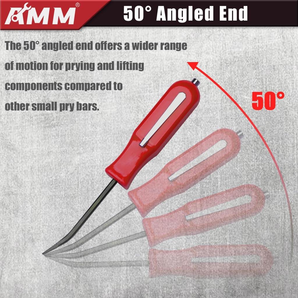 AMM 2 PCS Pocket Pry Bar Set, Mini Pry Bar with Magnet Top and Pocket Clip, 4.5" Small Pry Bar for Home Office, Car Repair Gadgets