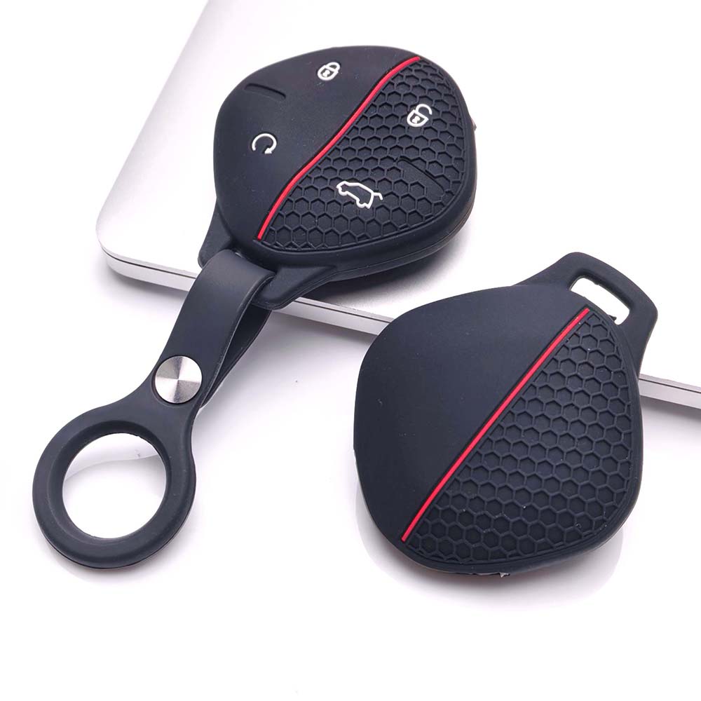 Key Fob Cover for Chery Omoda C5 E5 Jaecoo J7 Tiggo with Keychain Soft Silicone Protective Case Anti-Scratch Guard Shockproof Protection