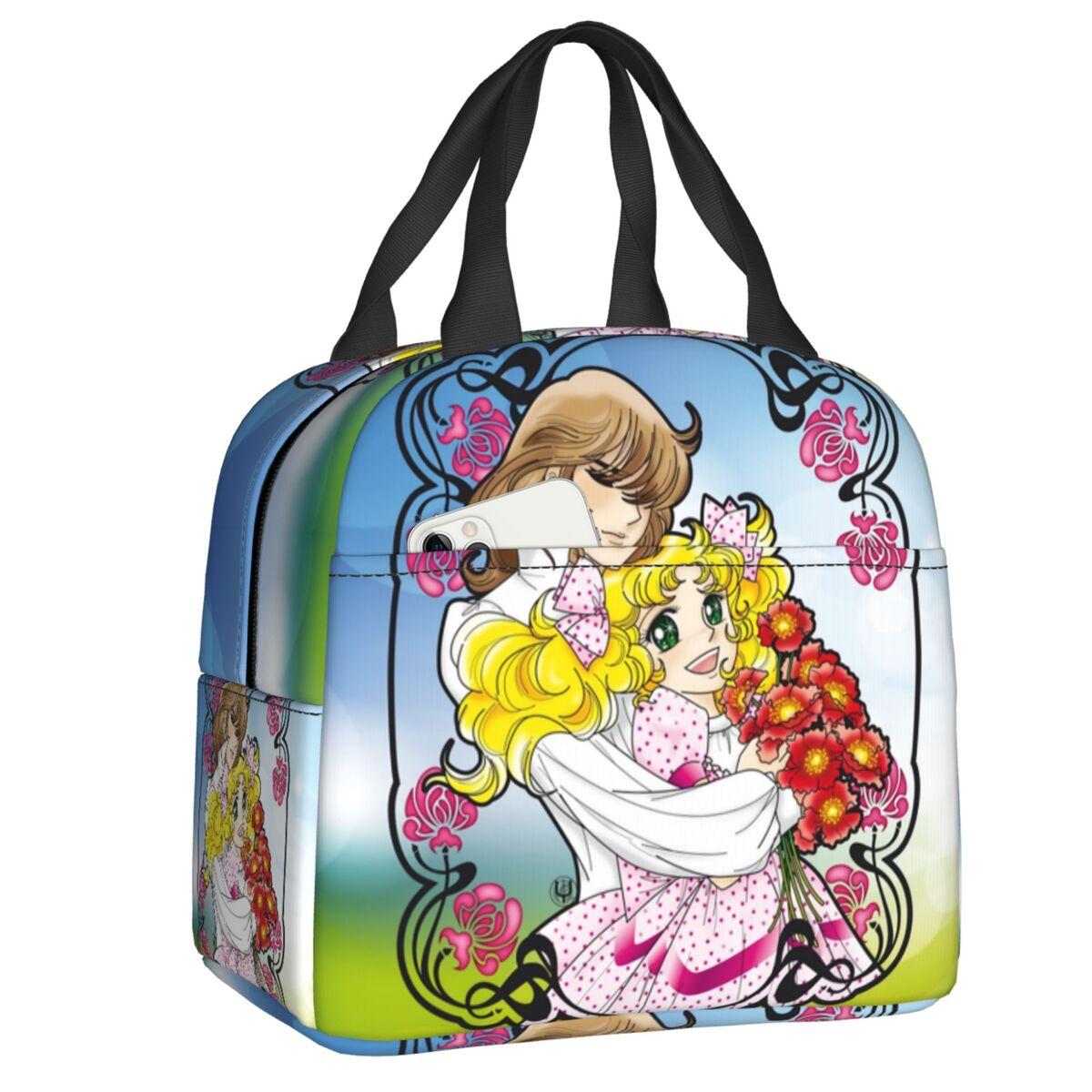 Custom Candy Candy Snow Capucin Classic Resuable Lunch Box Women Multifunction Thermal Cooler Food Insulated Lunch Bag Children 22x20x13cm