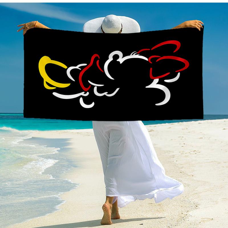 Ultra-Soft Beach Towel with Minnie Theme,Ideal for Pool - Camping, Diving - Perfect Travel Essential, Vibrant Beach Towel.
