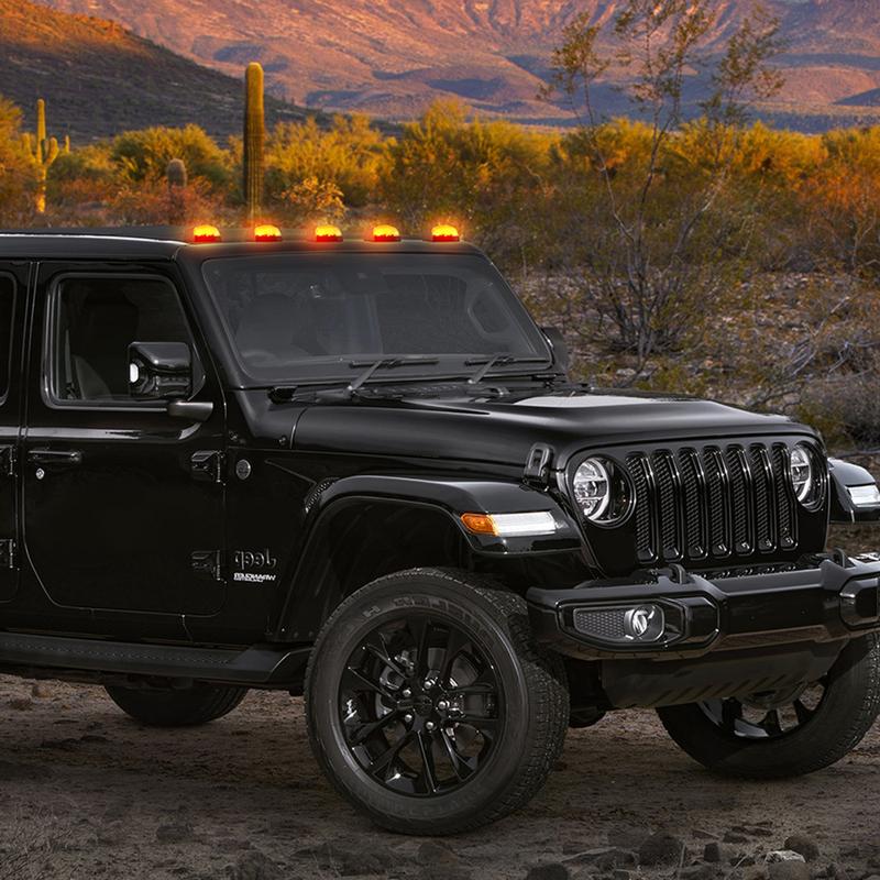 Kabellose Kabinenleuchten für LKW Solarkabinenleuchten Kein Bohren LED-Leuchten Gelbe Lampe Dachleuchten Kabinenmarkierungsleuchten für Universalauto