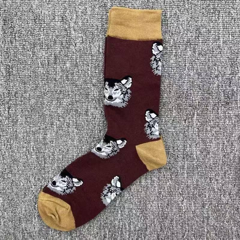 Happy Socks Men's Colorful Cartoon Astronaut Planet Floral Mid-Calf Socks, Large Size - Trendy Swedish Brand.