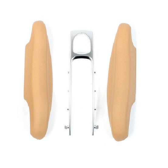 Real Leather Side + Silver Middle Car Remote Key Case For Porsche Panamera 17 18