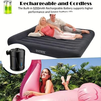 Portable Air Pump Outdoor Camping Air Mattress Swimming Pool Swimming Ring Inflatable Sofa Air Pump Home and Outdoor