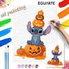 Digital Oil Painting Stitch with Pumpkins Painting Art Handmade Diy Home Decorations