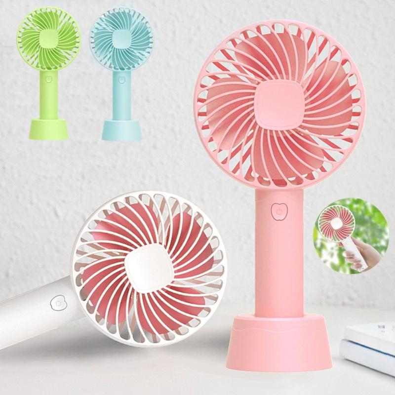 USB Rechargeable Portable Mini Desktop Fan with Phone Stand Outdoor Home Fan Mini Handheld Spray Fan