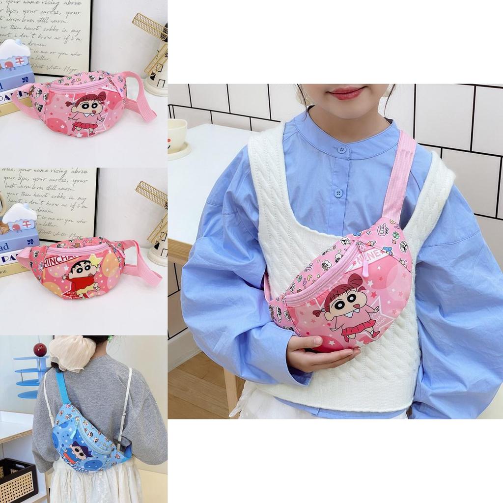 Cartoon Childrens Coin Purse With Crayon Shin Chan And Nene Print Designs For Elementary Kids