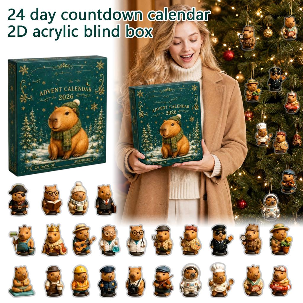 -Day Countdown Calendar with 2D Acrylic Surprise for Daily Fun