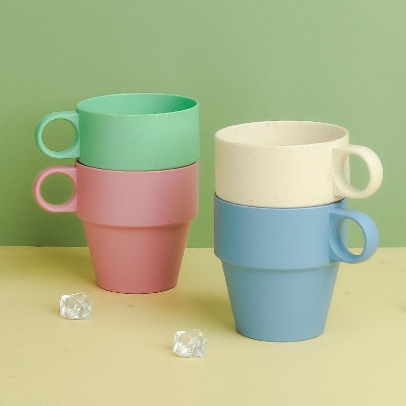 Household Wheat Straw Plastic Mouthwash Cups, Toothbrush Cups, Couple Washbasin Cups, Student Dormitory Washbasin Cups