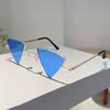 Vintage Triangle Sunglasses  New In Retro Metal Rim Outdoor Casual Shades Women Luxury Brand Design Decor Sun Glasses