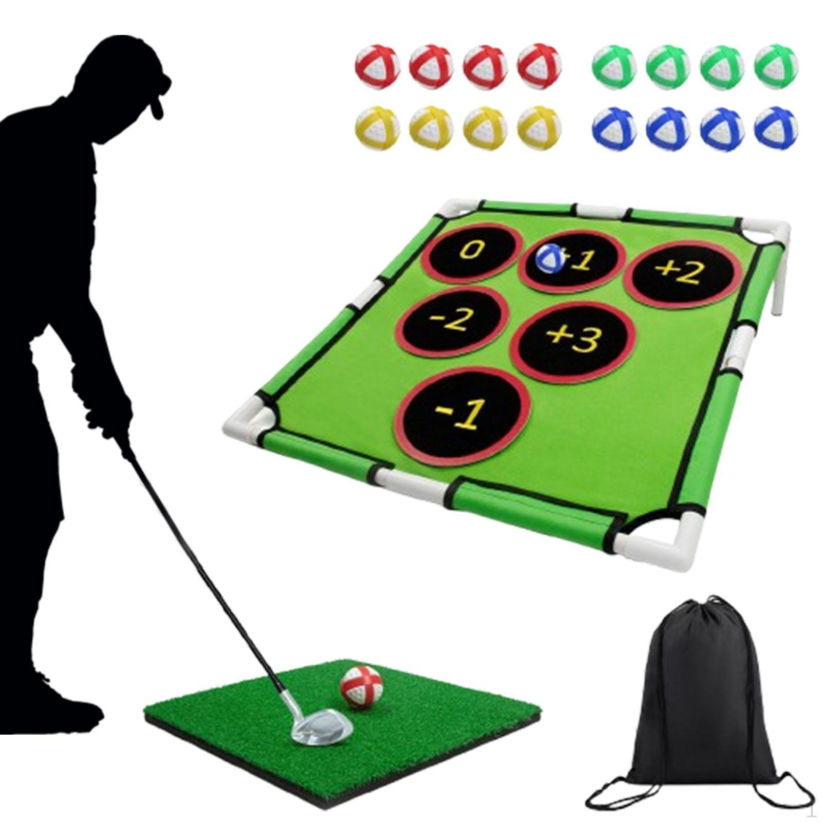 

Golf Chipping Games Mat with Putting Easy Assembly Yard Cornhole Game for