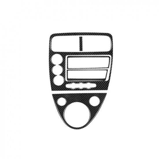 5Pcs Carbon Fiber Interior Central Console Cover Trim For Honda Civic Si 2002-05