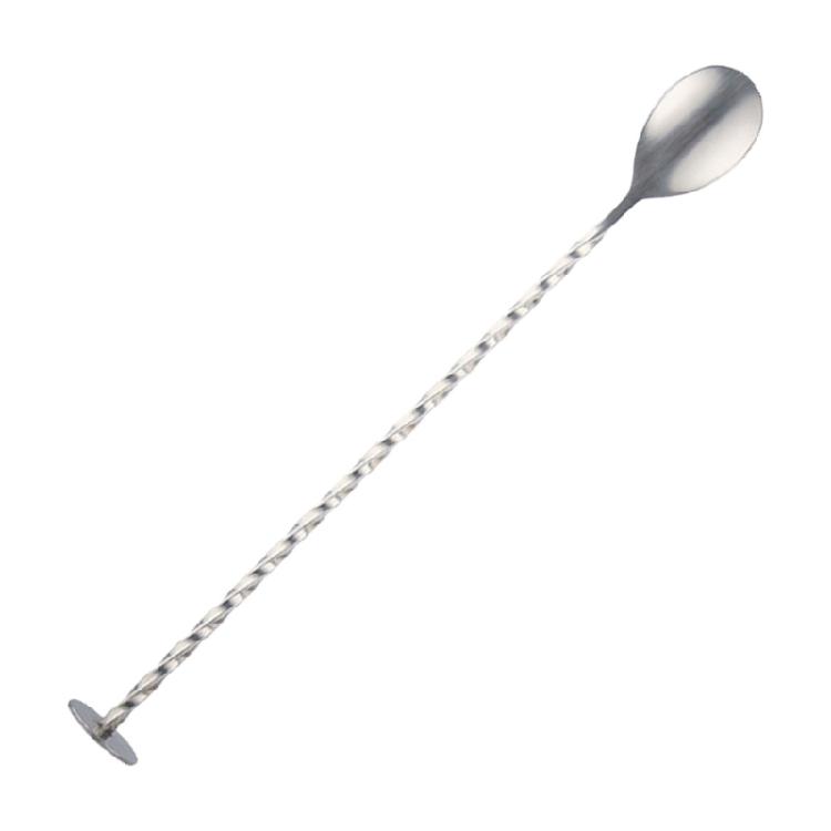 Durable 304 Stainless Steel Cocktails Spoon Double Ended Mixing Tool Polished Finish For Professional And Home Bartending