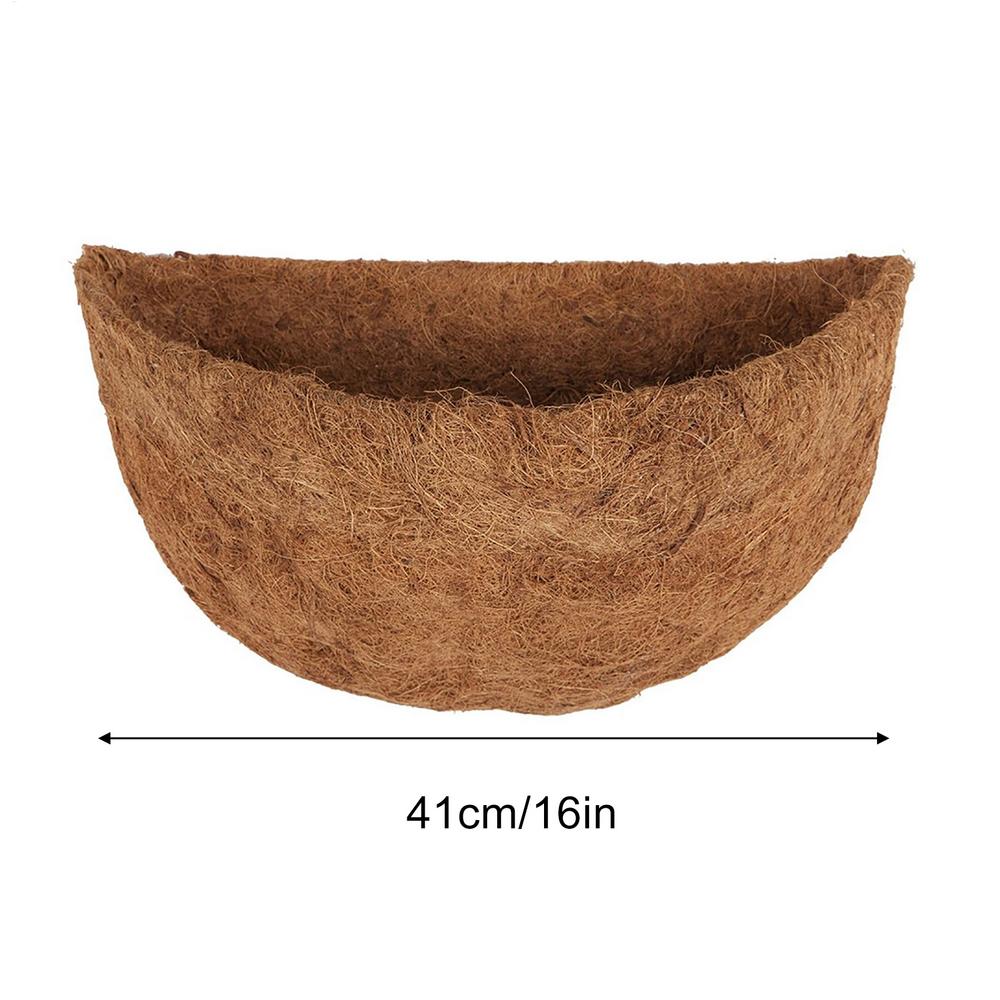 25/30/35/41cmNatural Coco Fiber Planter Liner, Breathable Replacement Insert for Hanging Basket, Garden Flower Pot Coir Liners