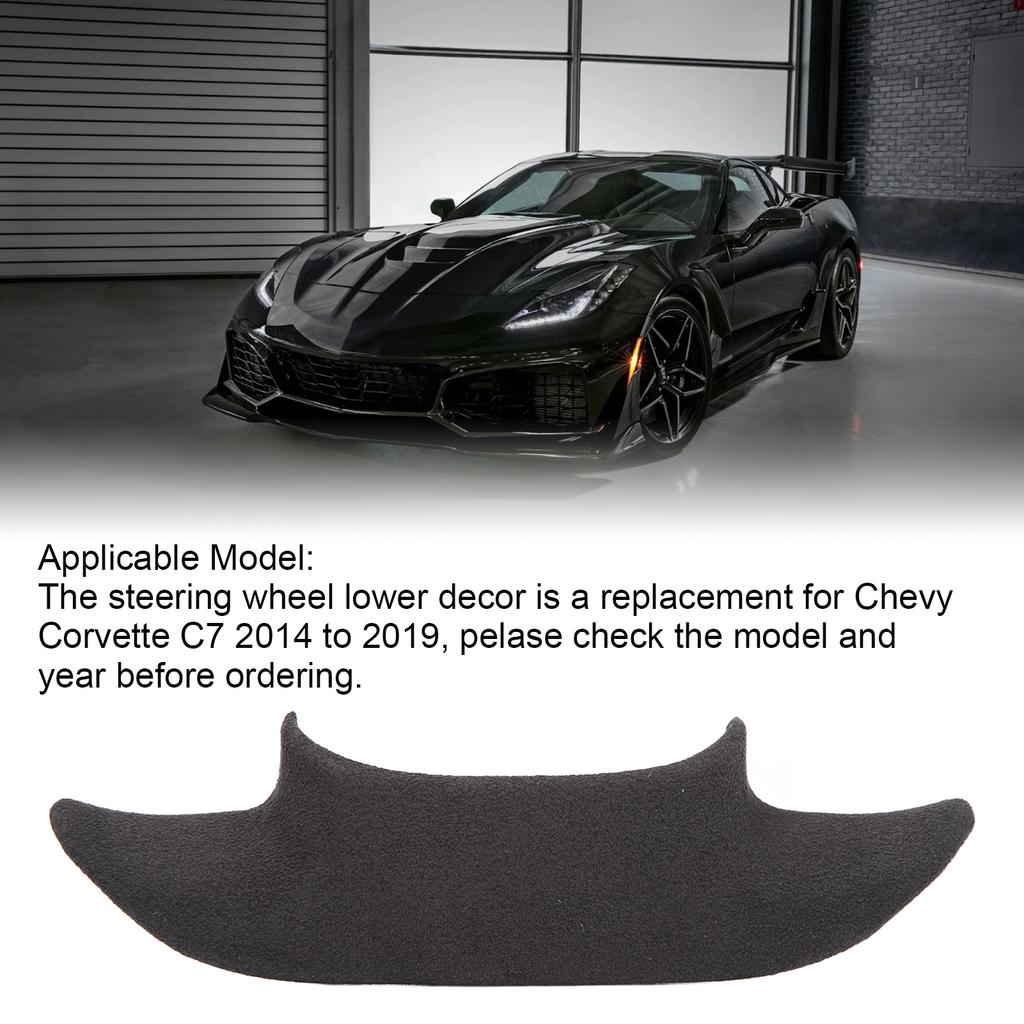 Obložení spodního krytu kola Semišový spodní dekor volantu Měkký Náhrada odolný proti skvrnám pro Chevrolet Corvette C7