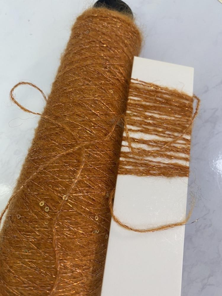 250g Bright Wire Mohair Yarn with Sequins for Crochet Knitting Clothing DIY Dolls Sweater Soft Thin Wool Thread Comfortable Blue