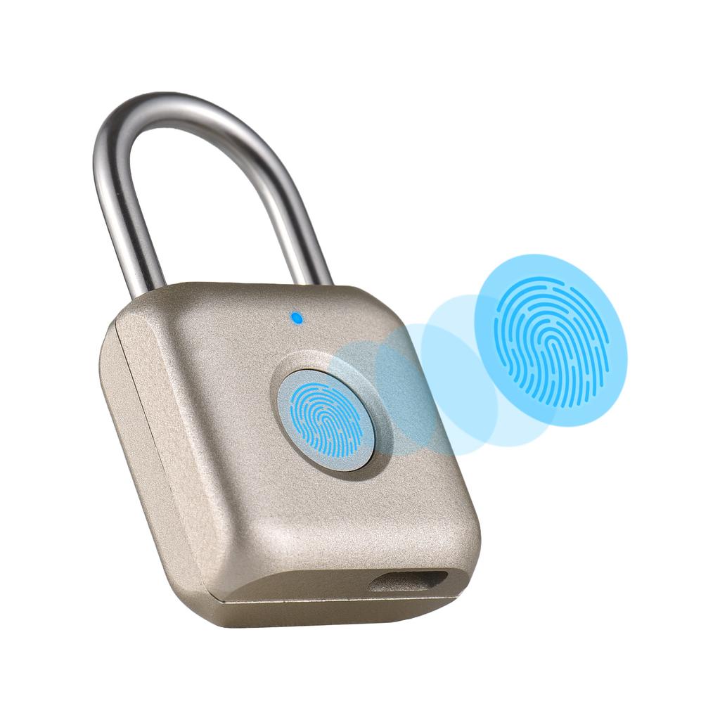Fingerprint Padlock Multifunctional Smart Fingerprint Padlock No Password Security IPX2 Waterproof Rust Resistant