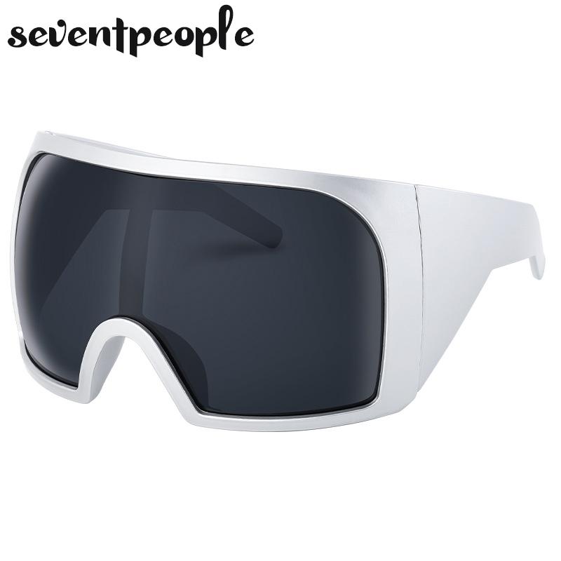 Oversized Punk Sunglasses Women Luxury Brand Designer Sports Sun Glasses For Men Fashion One-Piece Sunglass Outdoor Sport Goggle