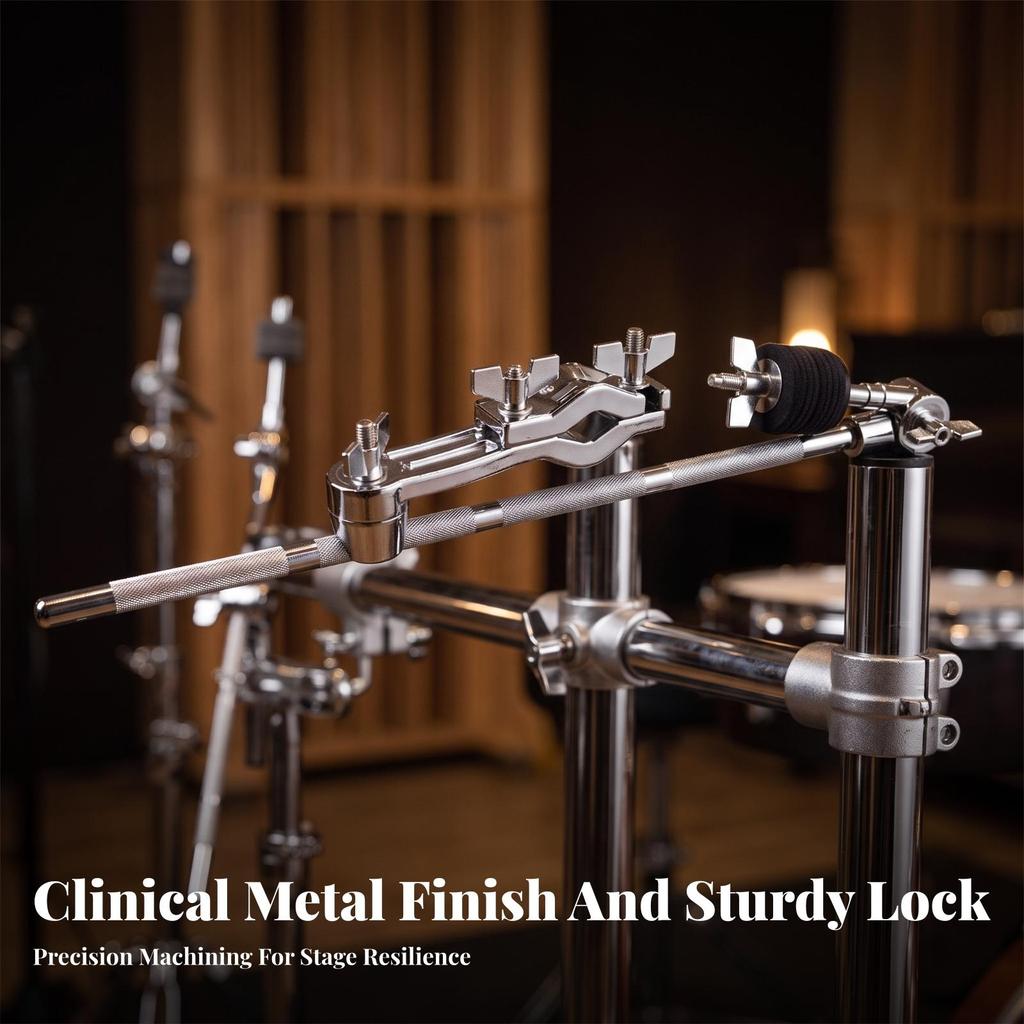 Drum Hardware Extension Clamp Heavy-Duty Kit with Rod Metal for Stage