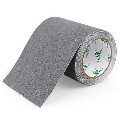 BOMEI PACK Gray Self-Adhesive Anti-Slip Tape Strips, 15cm X 5m Stair Tape Adhesive, High Traction, Ideal for Indoor and Outdoor Use
