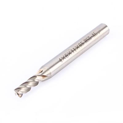 Fraise HSS CNC à 4 Flûtes de Haute Qualité 4mm 12mm à Queue Cylindrique