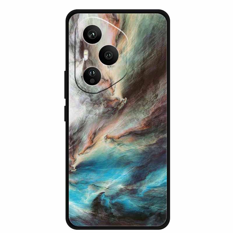 For Honor 400 Pro 5G Case Honor 400 5G Marble Painted Silicone Back Cover Cases for Honor 400 Pro/ 400 TPU Black Case 400 Pro 5G