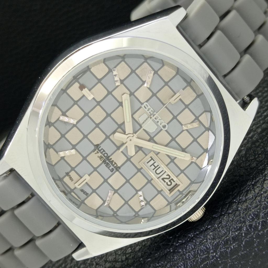 

REFURBISHED JAPAN SEIKO 5 6309A AUTOMATIC MENS GREY COLOR DIAL WATCH a440282-4 Sk-a440282