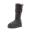 Popular gray thick-soled snow boots for women 2025 winter new two wear velvet thickened Northeast snow cotton shoes for women