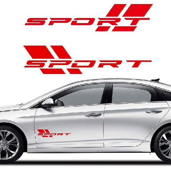 Zhizhong Car Sport Decal,16 Inch Vinyl Sticker Fit for All Cars Side (Matte Black)