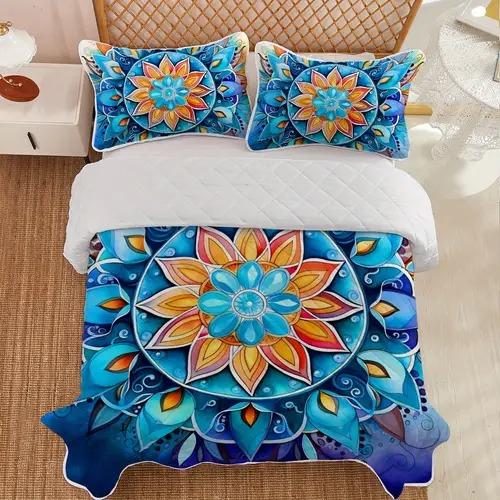 Mandala Duvet Cover Mandala Background Theme Duvet Cover Suitable For Children Kids And Adults Soft Comfortable And Breathable