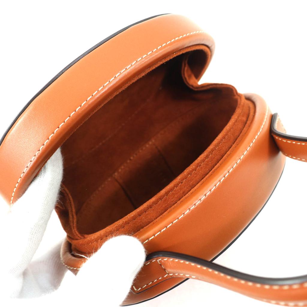 CELINE Handbag Oval Menodiaire Cuir Triomphe Smooth scarf skin Tan 198613 Used