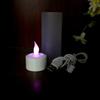 Set mit 12 wiederaufladbaren LED-Kerzen, flackernd, ohne Flamme, Teelicht, elektrische Lampe, wachsfrei, Valentinstag, Zuhause, Hochzeit, Weihnachten, Tischdekoration