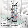 360° Rotating Eyeglasses Display Stand 44 Pairs of Eyeglasses Display Rack with 2Mirrors for Displaying/Storing Glasses