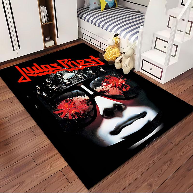 Judas Priest Band Artwork Carpet suitable as a non-slip mat for the living room or bedroom sofa