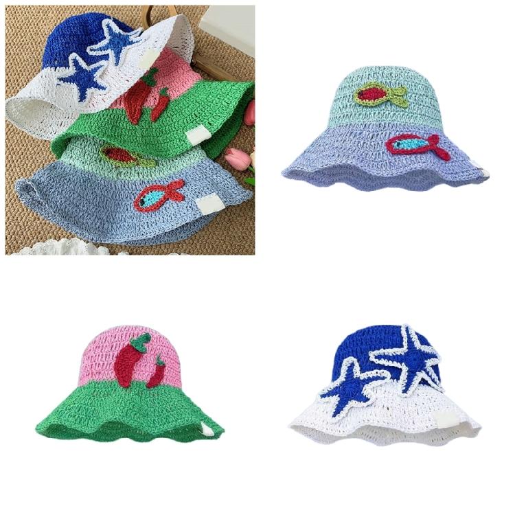 Female Travel Fisherman Hat Sun Hat Party Straw Hat Girl Photography Bucket Hat